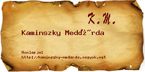Kaminszky Medárda névjegykártya